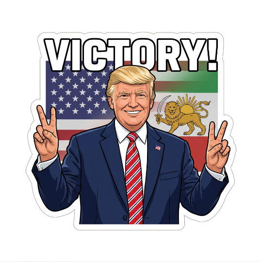 Trump flashing victory signs — Victory!